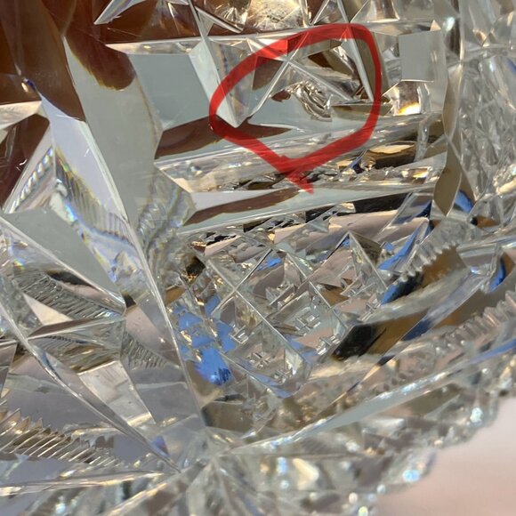 Antique ABP  Hawkes Signed American Brilliant Cut Glass Fruit Custard Bowl 6" - Picture 7 of 16